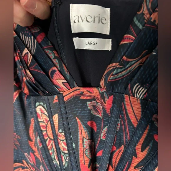 Stunning Averie Silky Cocktail Dress Size L - Picture 10 of 11